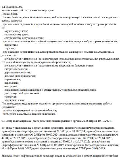 Лицензия Клиника Батырова